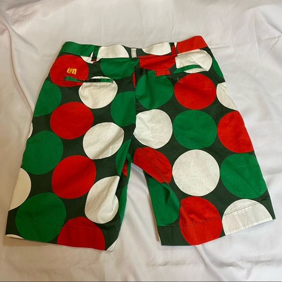 Loudmouth Golf Christmas Shorts Men's Size 34 Great Condition Red White Green - Picture 2 of 8